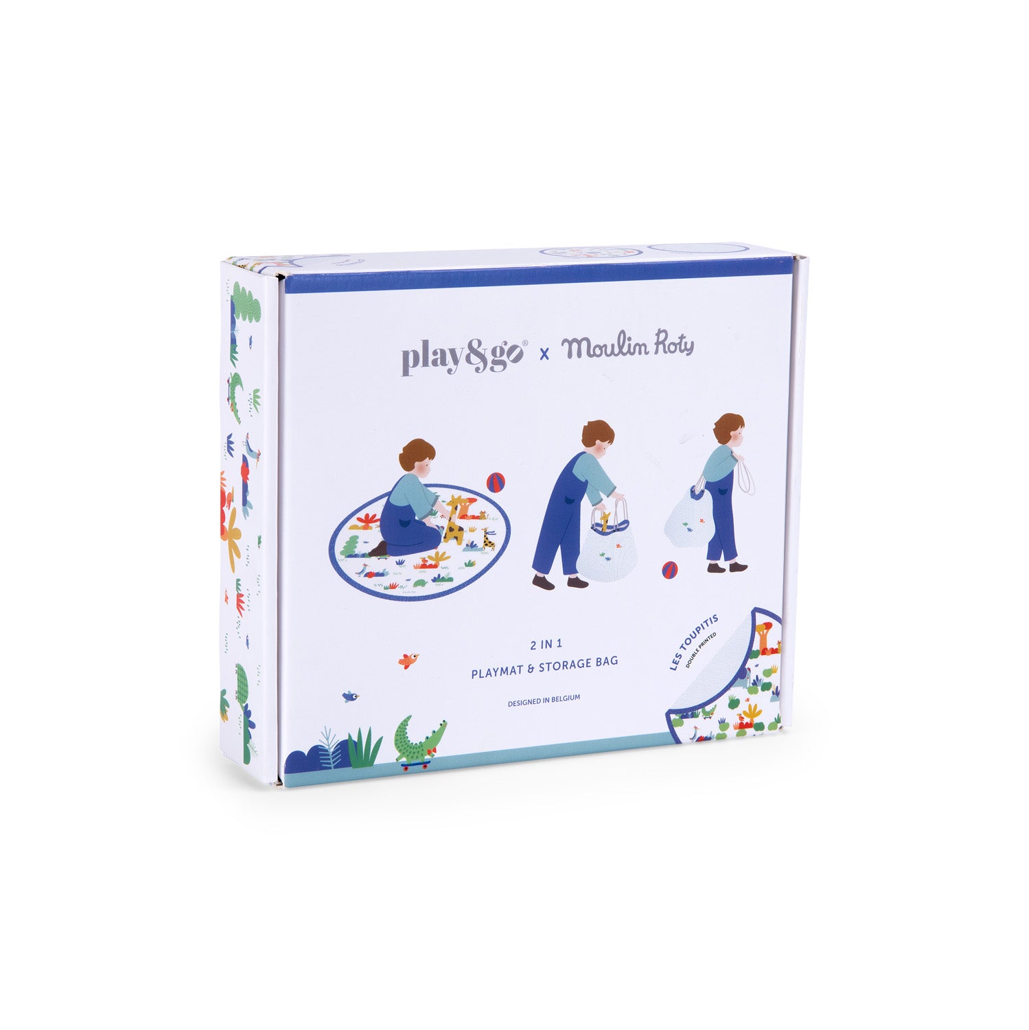 Moulin Roty | Sacco portagiochi e Tappeto 2-in-1, Les Toupitis Play&Go