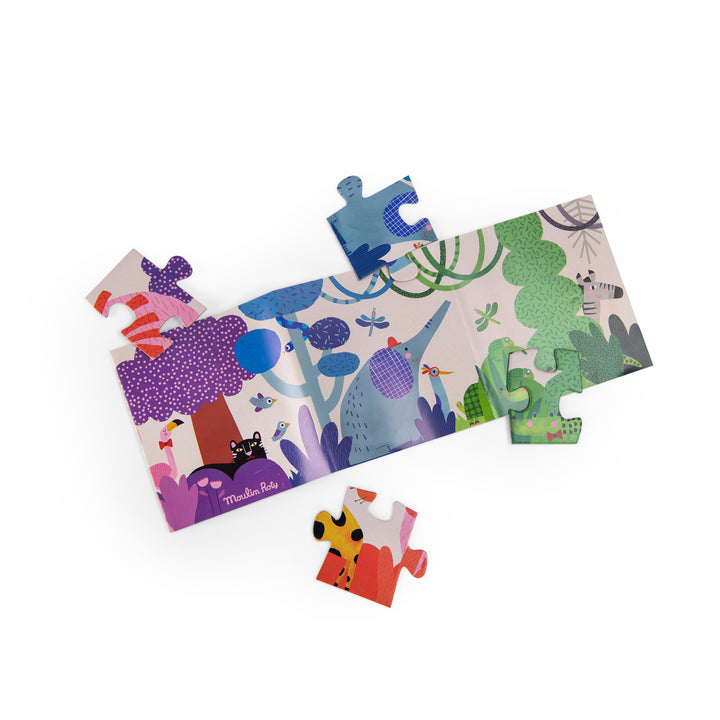 Moulin Roty | Puzzle La giungla arcobaleno, 24pz Les Toupitis