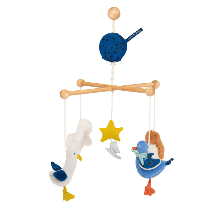 Giostrina musicale per lettino/culla, Puce e Pilou