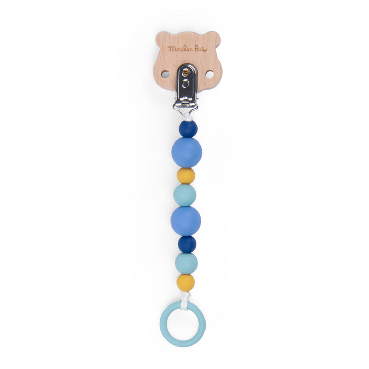 Wooden and silicone pacifier holder Hamster