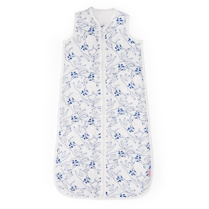 Sacco nanna estivo mussola cotone 90cm, Cani blu