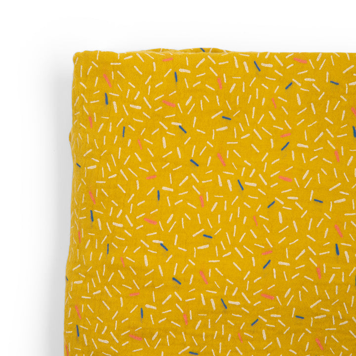 Fitted bottom sheet cotton 70x140cm Yellow
