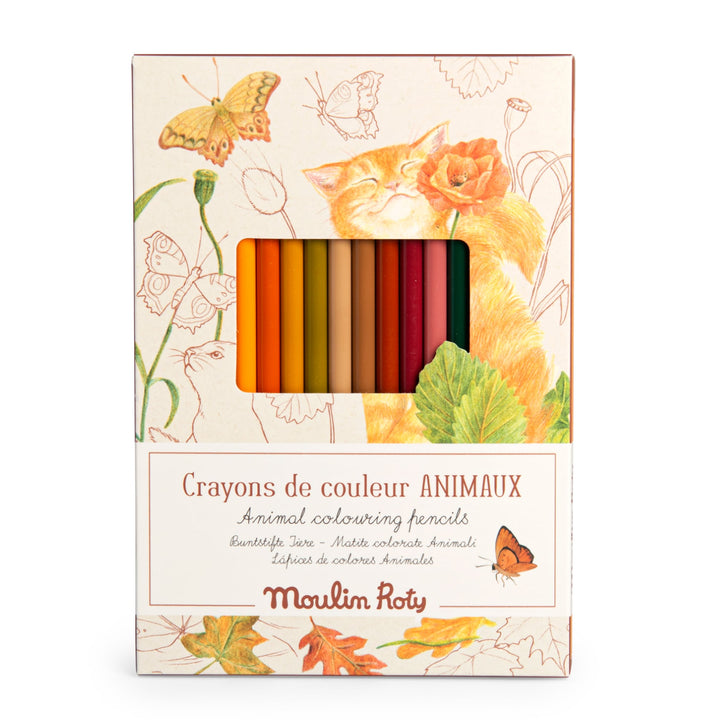 Colored pencils + papers, Animals