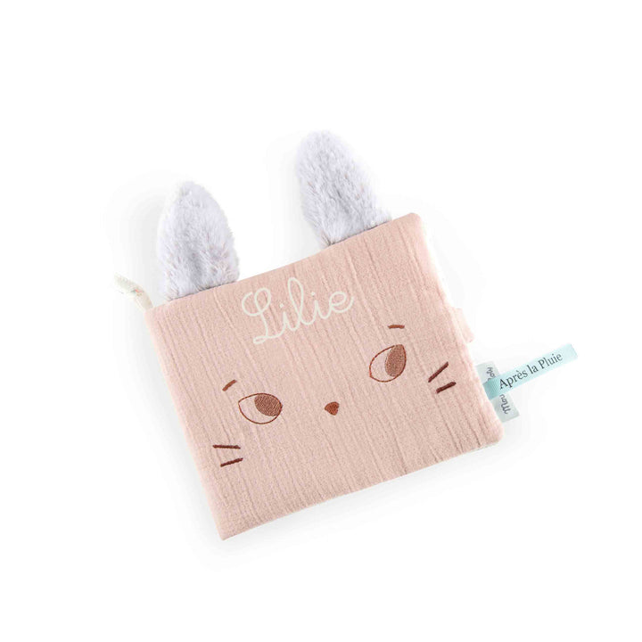 Pink rabbit fabric photo album