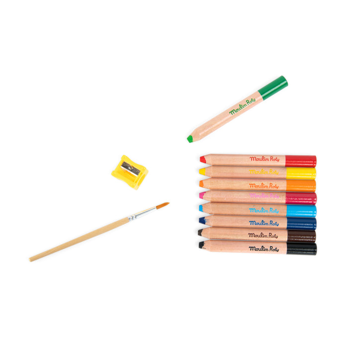 Matite colorate 3 in 1, 9pz Les Schmouks