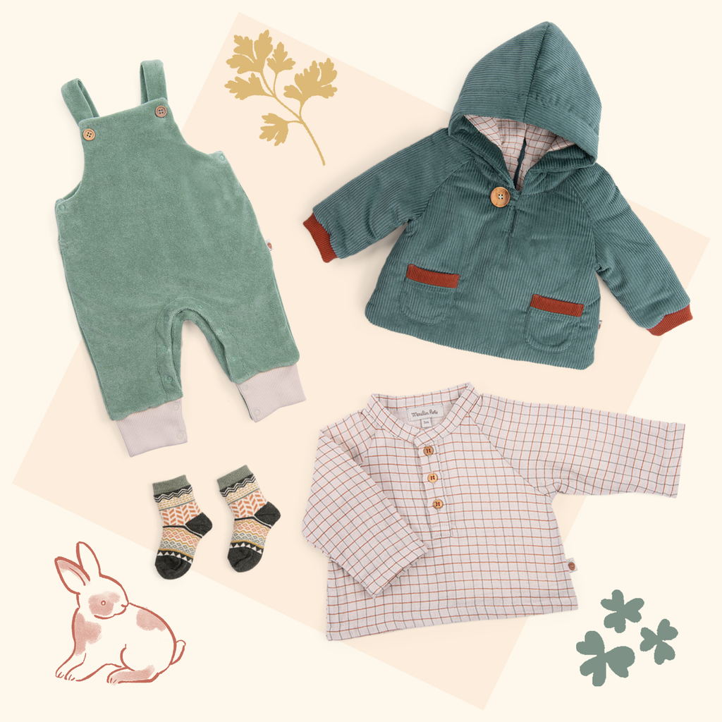 Green terry dungarees, Ignace 