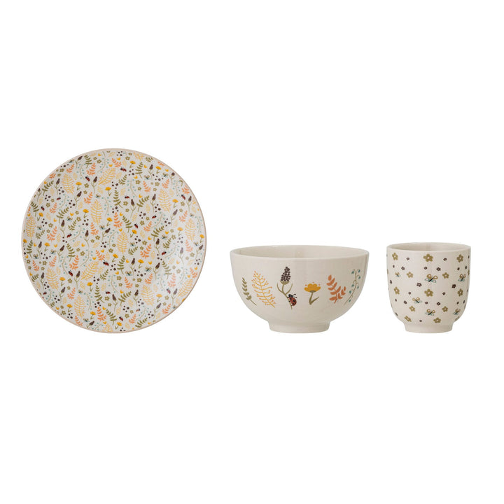 Set Stoviglie in gres porcellanato, Nature | Bloomingville Mini