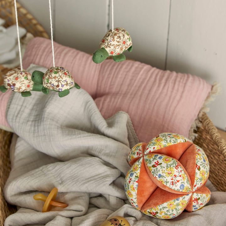 Cuscino rosa in mussola e lino | Bloomingville mini