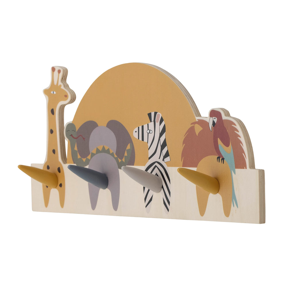 Appendiabiti in legno bambini, Animali Safari | Bloomingville mini