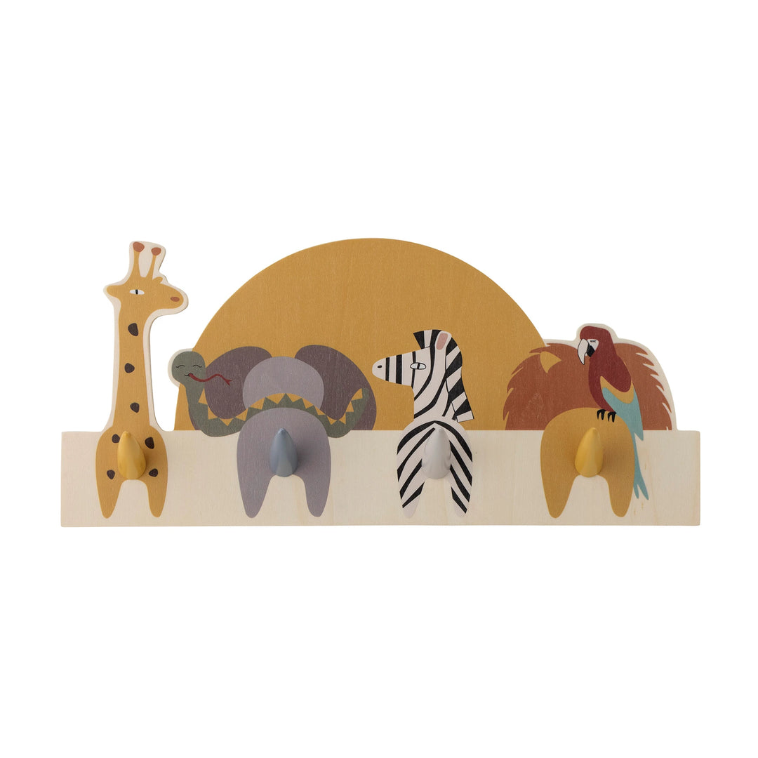 Appendiabiti in legno bambini, Animali Safari | Bloomingville mini