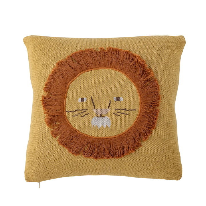 Cuscino giallo in cotone, Leone | Bloomingville mini