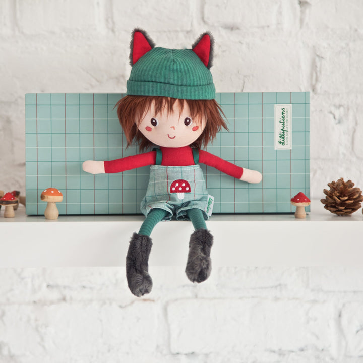 Cloth Doll with Box, Louis