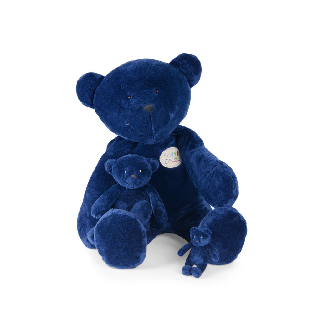 Peluche piccolo orsetto blu navy, Les P'tits Doudous de l'hôpital