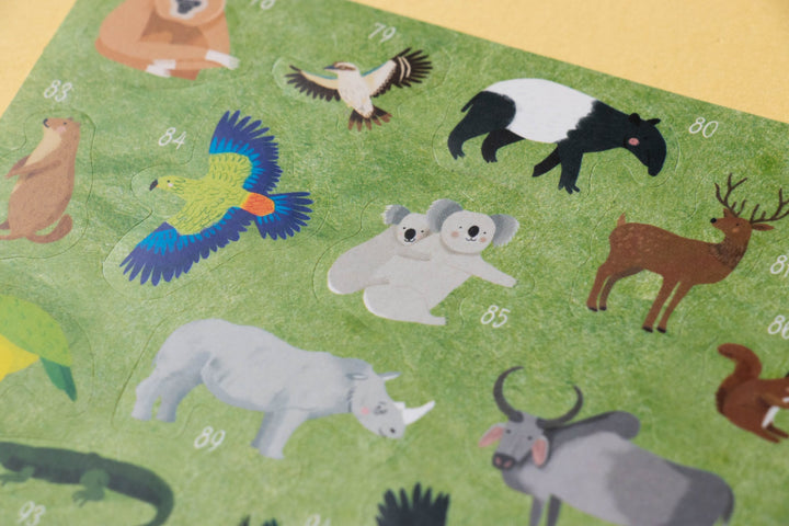 World Map Posters and Stickers, Animals of the World