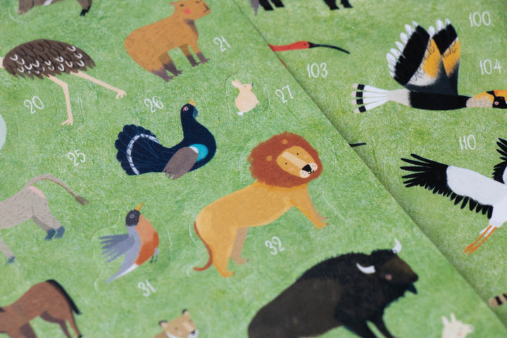World Map Posters and Stickers, Animals of the World