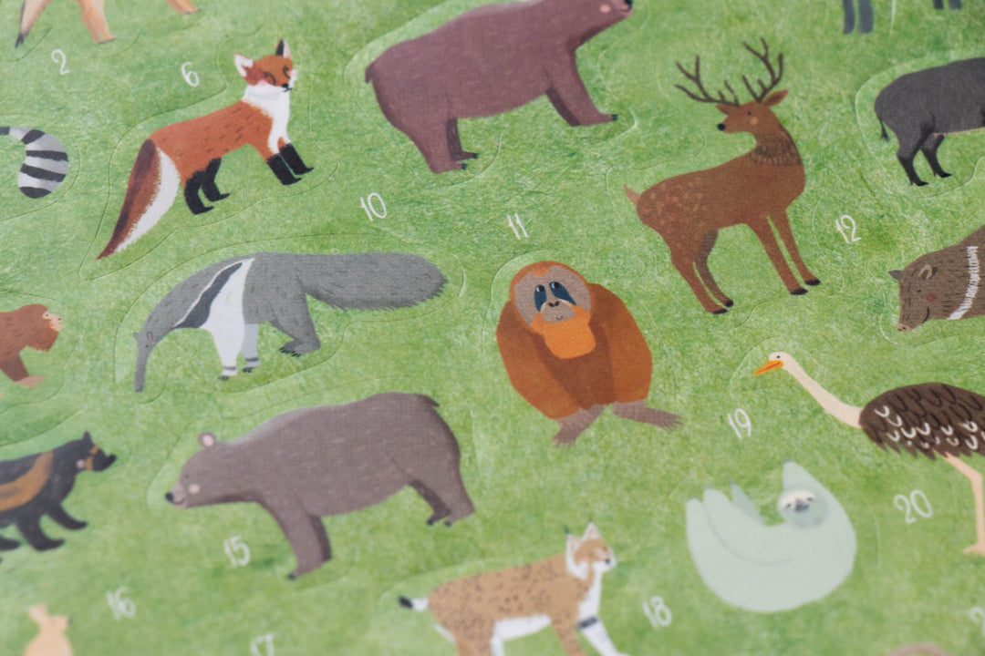 World Map Posters and Stickers, Animals of the World