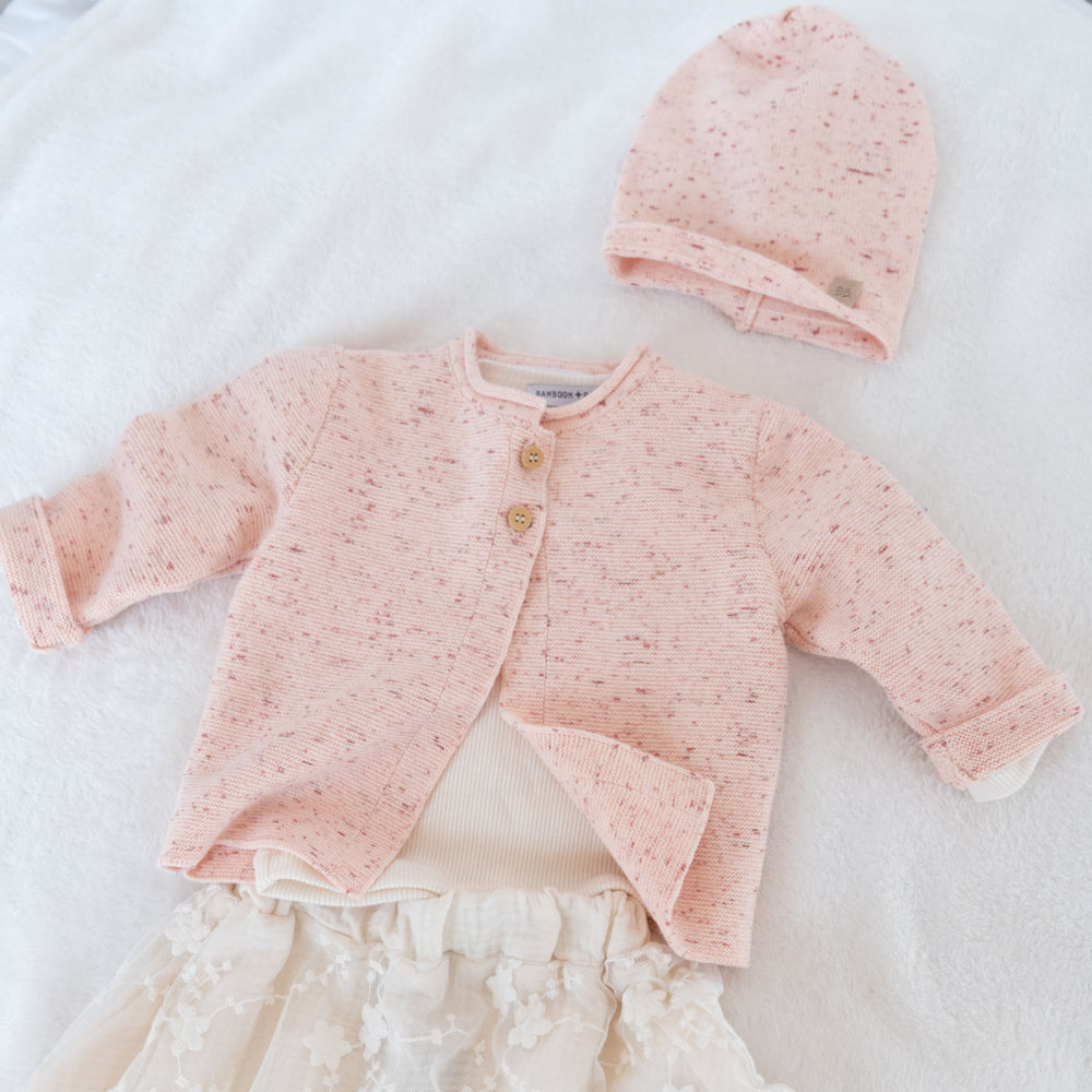 Cardigan scaldacuore in bambù organico Rosa | Bamboom