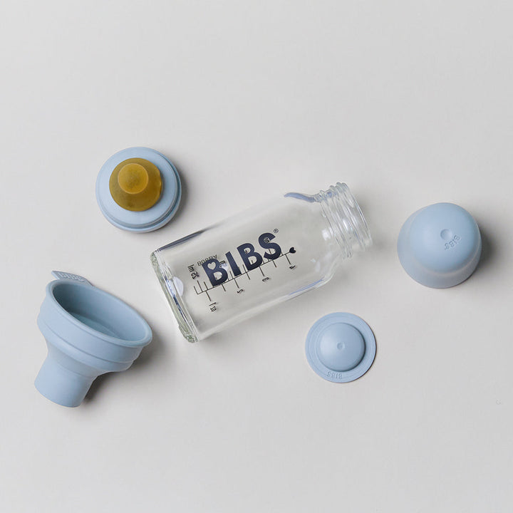 Biberon in vetro Bibs 110ml, Baby blue | Baby Glass Bottle Set