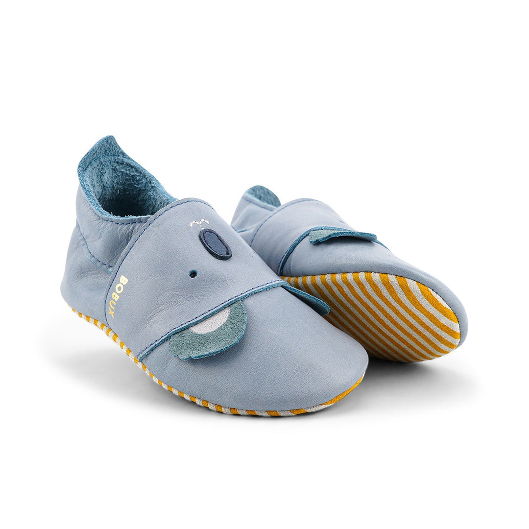 Babbucce in pelle morbida, Koko slate | Bobux soft sole