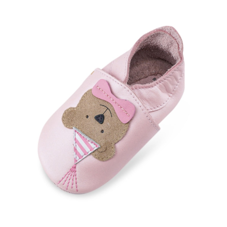 Babbucce in pelle morbida, Party bear blossom | Bobux soft sole