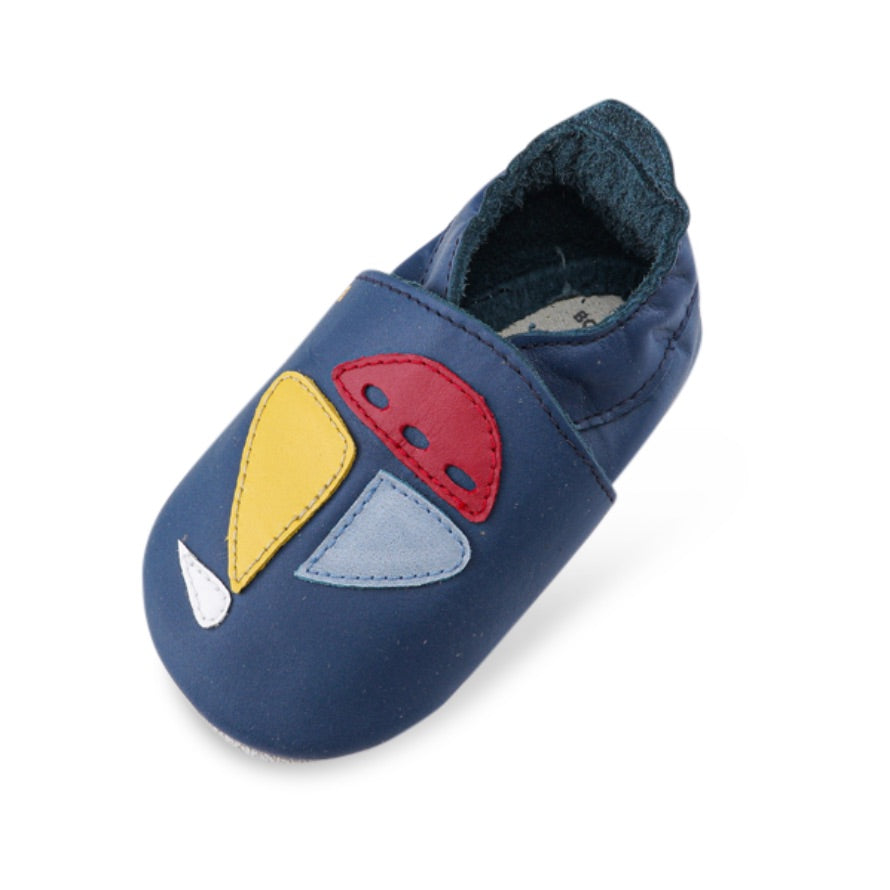 Babbucce in pelle morbida, Yacht navy | Bobux soft sole