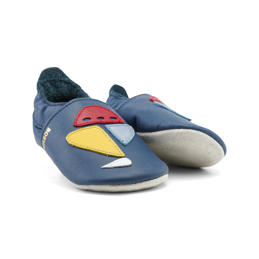 Babbucce in pelle morbida, Yacht navy | Bobux soft sole