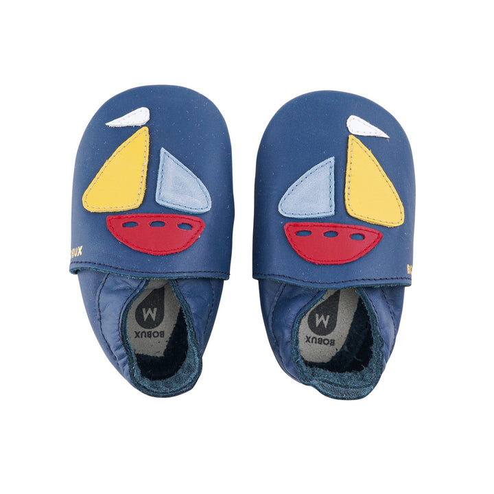 Babbucce in pelle morbida, Yacht navy | Bobux soft sole