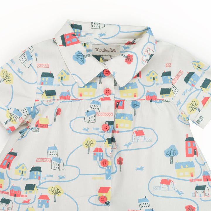 Camicia leggera in cotone bio stampato, Lou