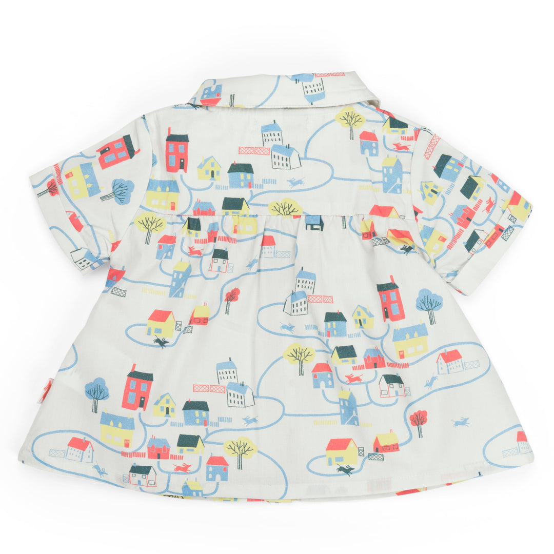 Camicia leggera in cotone bio stampato, Lou