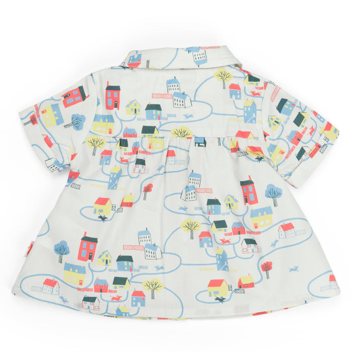 Camicia leggera in cotone bio stampato, Lou