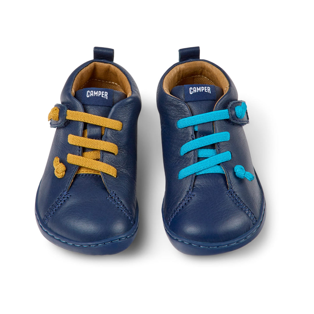 Scarpe per bambini in pelle blu, Peu Twins primi passi | Camper