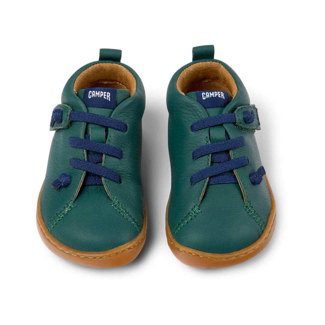 Scarpe per bambini in pelle verde petrolio, Peu primi passi | Camper