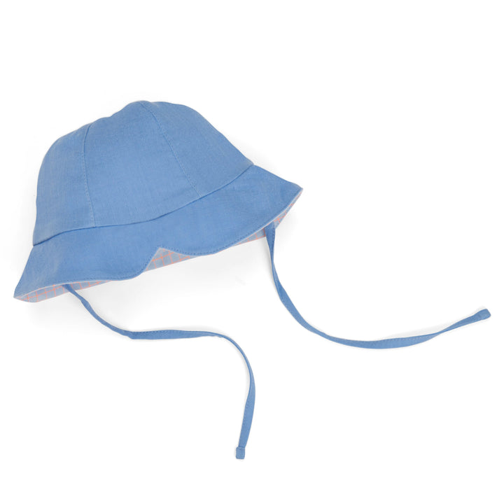 Blue muslin sun hat, Lael