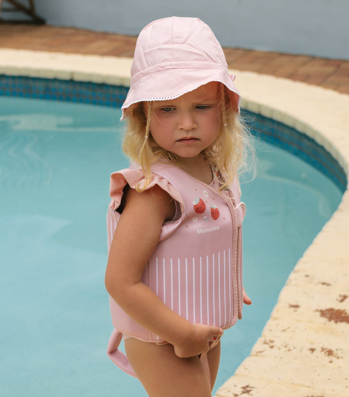 Adjustable Cotton Sun Hat, Old Rose