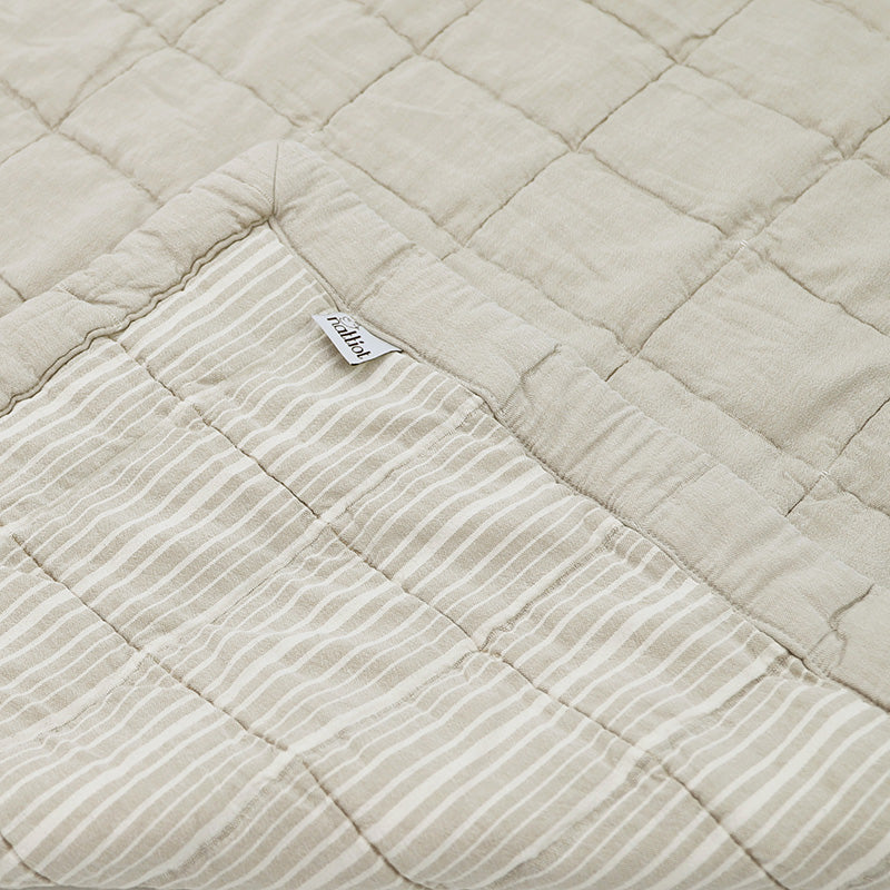Reversible quilt cotton blanket, 140 x 100 cm