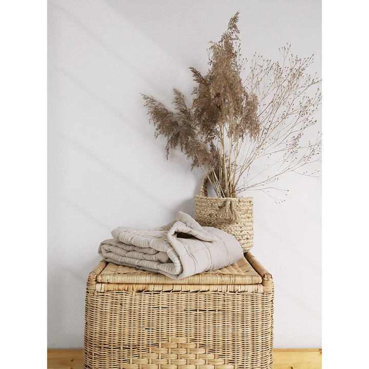 Reversible quilt cotton blanket, 140 x 100 cm