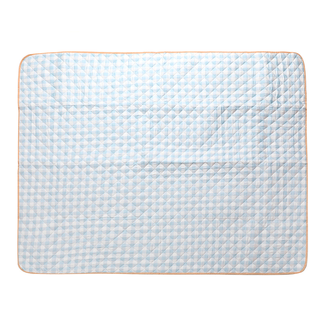Water-repellent Picnic blanket 140x170cm, Aqua checks