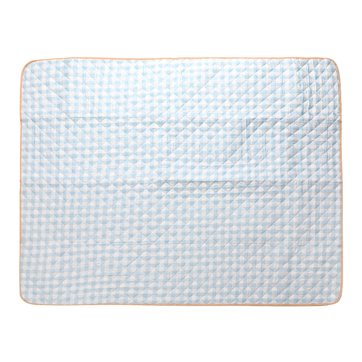 Water-repellent Picnic blanket 140x170cm, Aqua checks
