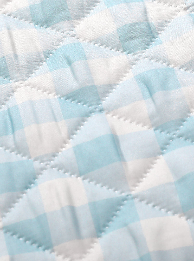 Water-repellent Picnic blanket 140x170cm, Aqua checks