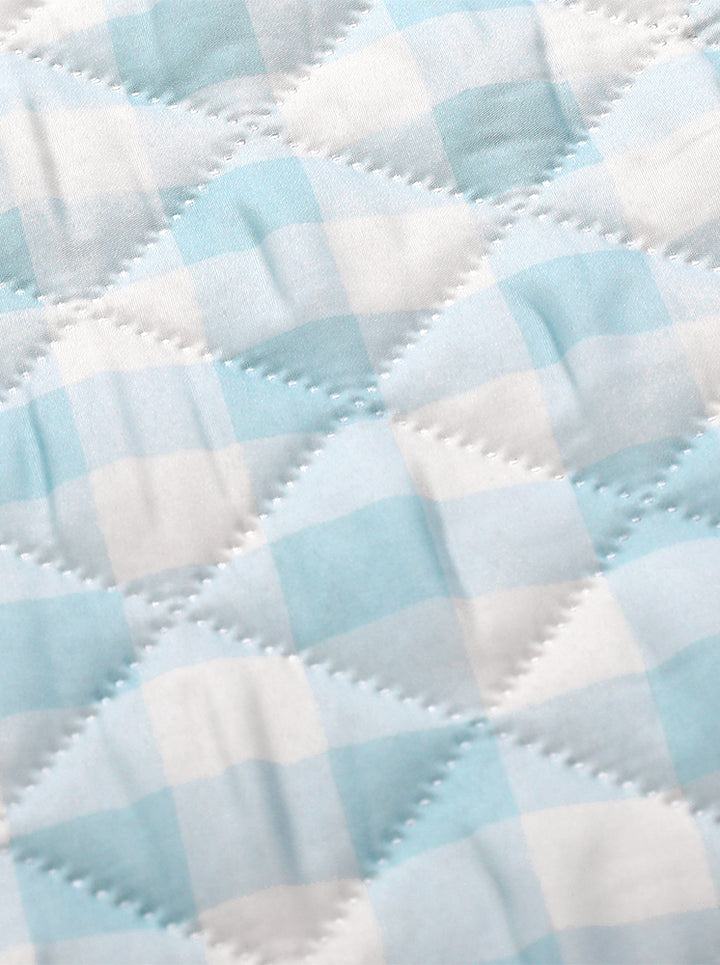 Water-repellent Picnic blanket 140x170cm, Aqua checks