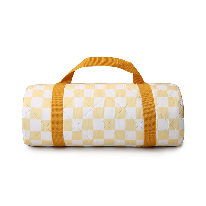 Coperta idrorepellente Picnic 140x170cm, Quadretti giallo