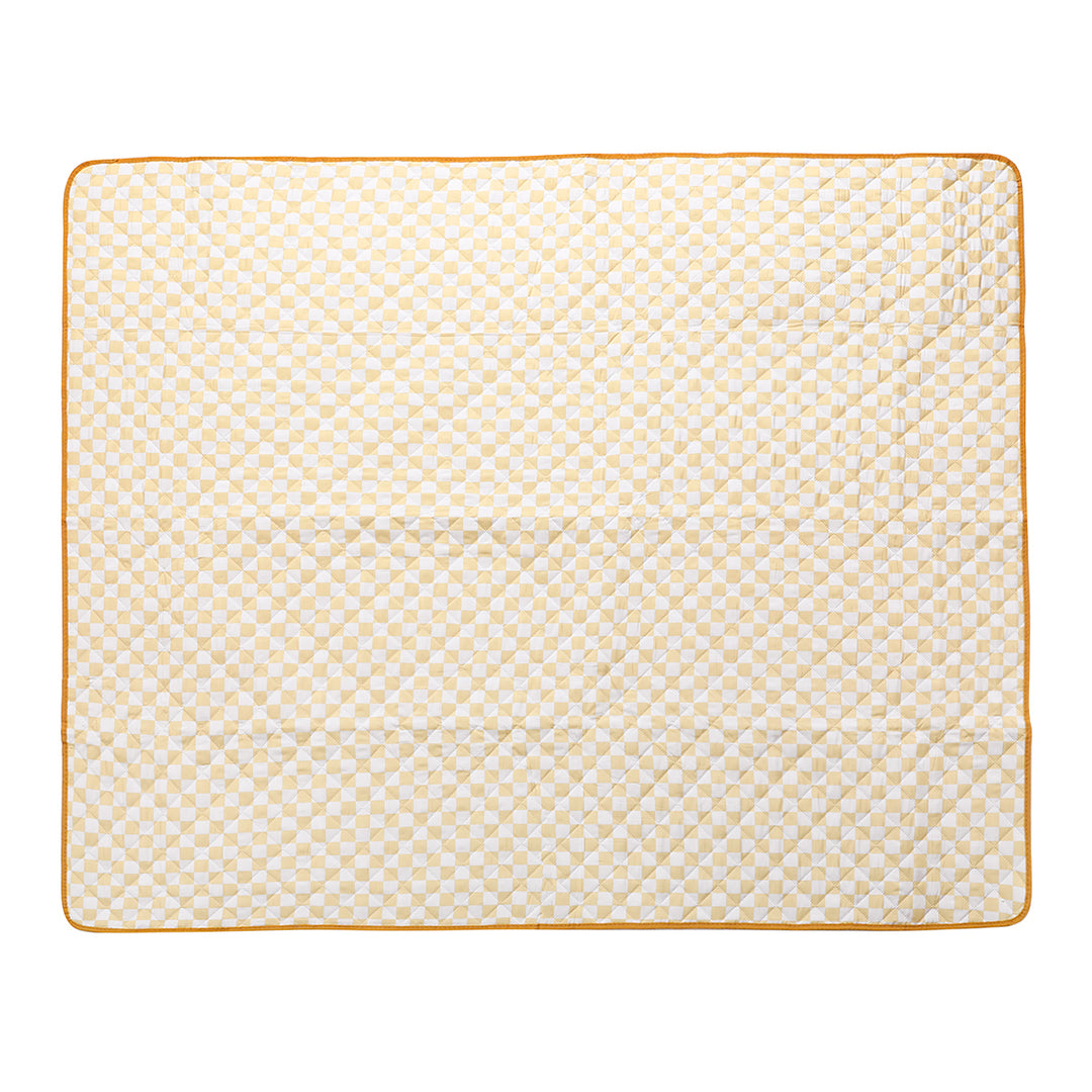 Coperta idrorepellente Picnic 140x170cm, Quadretti giallo
