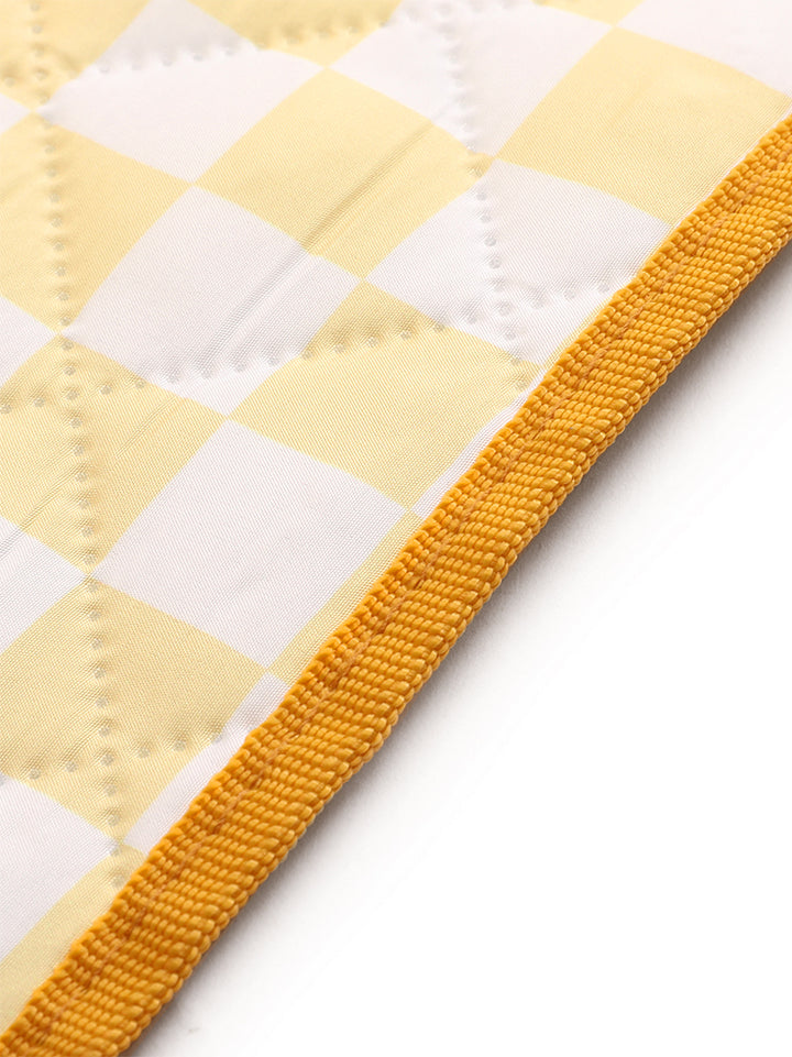 Coperta idrorepellente Picnic 140x170cm, Quadretti giallo