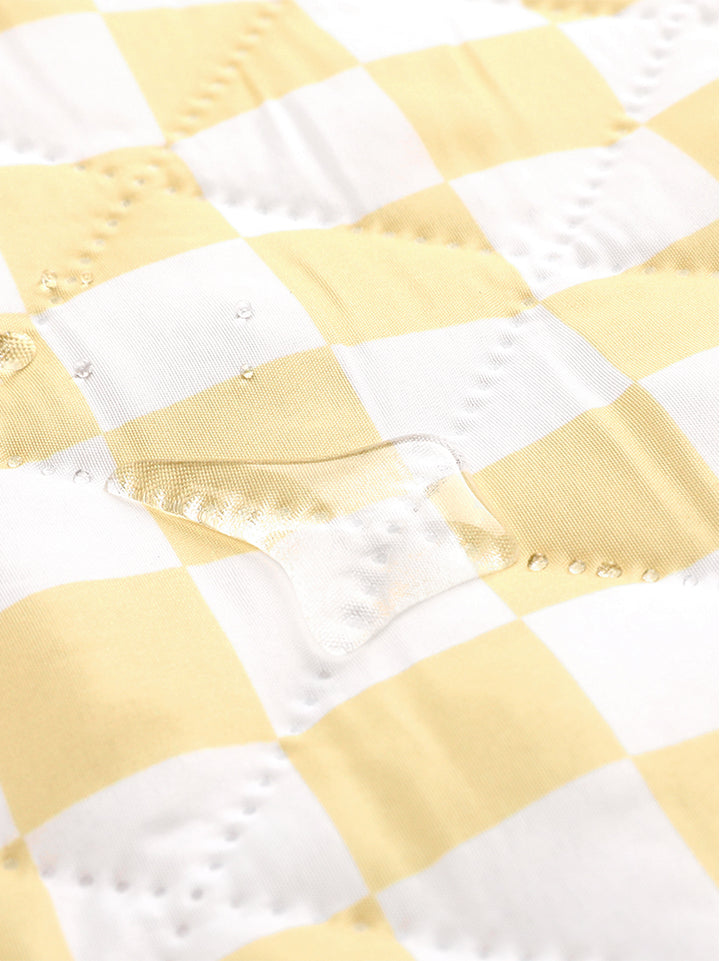 Coperta idrorepellente Picnic 140x170cm, Quadretti giallo