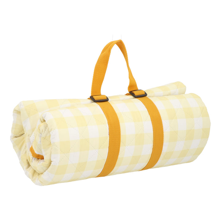 Coperta idrorepellente Picnic 140x170cm, Quadretti giallo