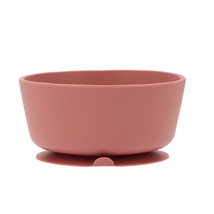 Silicone Suction Cup Bowl with Spoon, Terracotta