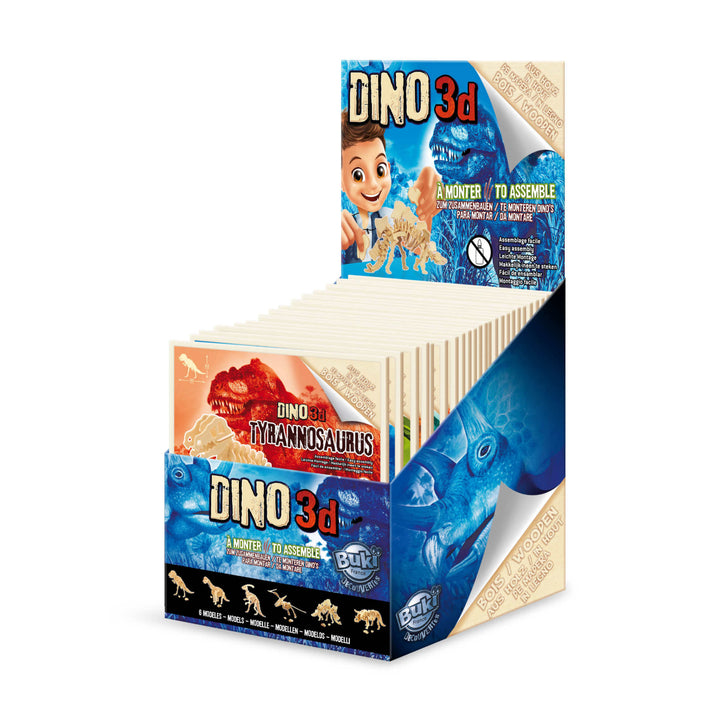 3D Wooden Dinosaurs to Assemble