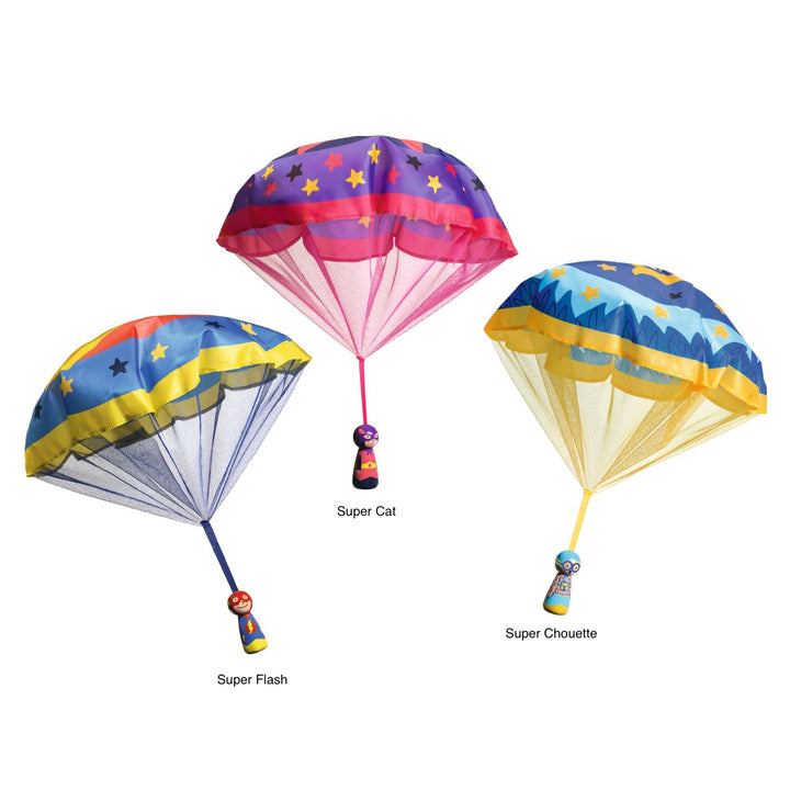 Wooden parachutist to throw
