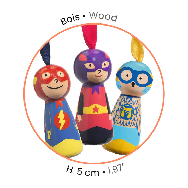Wooden parachutist to throw
