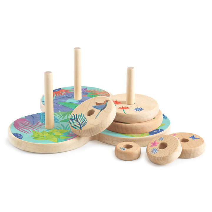 Wooden patience and logic game, Tour d'Hanoï